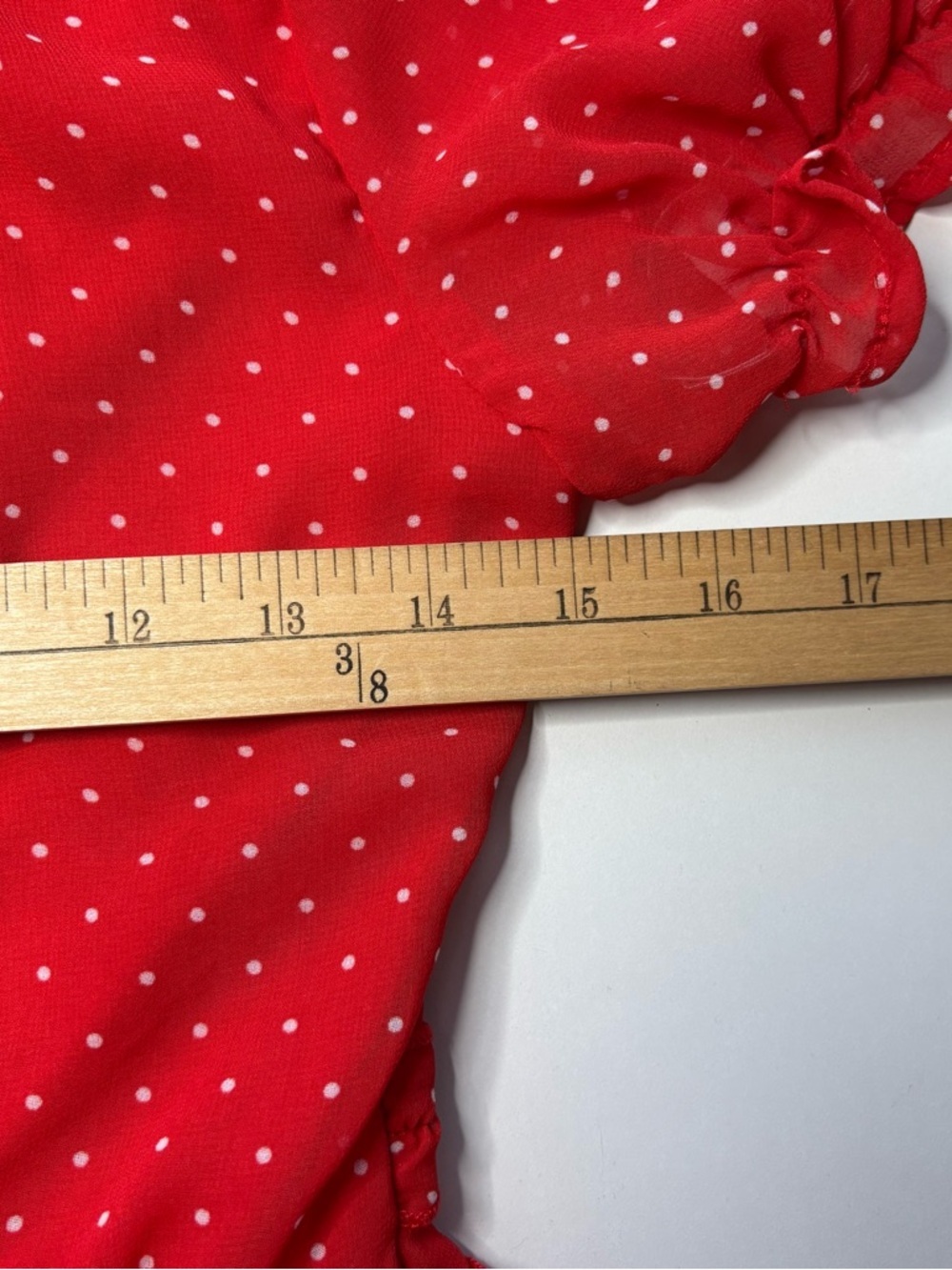 ALTAR’D STATE Red Polka Dot Ruffle Romper Size M NWOT Flowy V-Neck - Picture 5 of 11